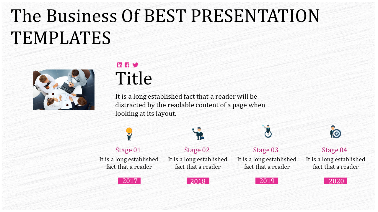 Free - Attractive Best Presentation Templates With Four Node
